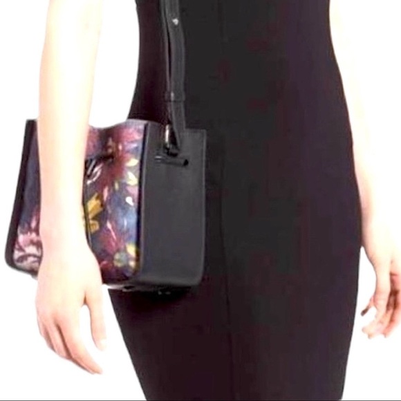 Vintage Philip Lim 3.1 Mini Shoulder Bag Floral Leather/Denim Pastel 8.5 x 7 x 4 - Picture 12 of 12